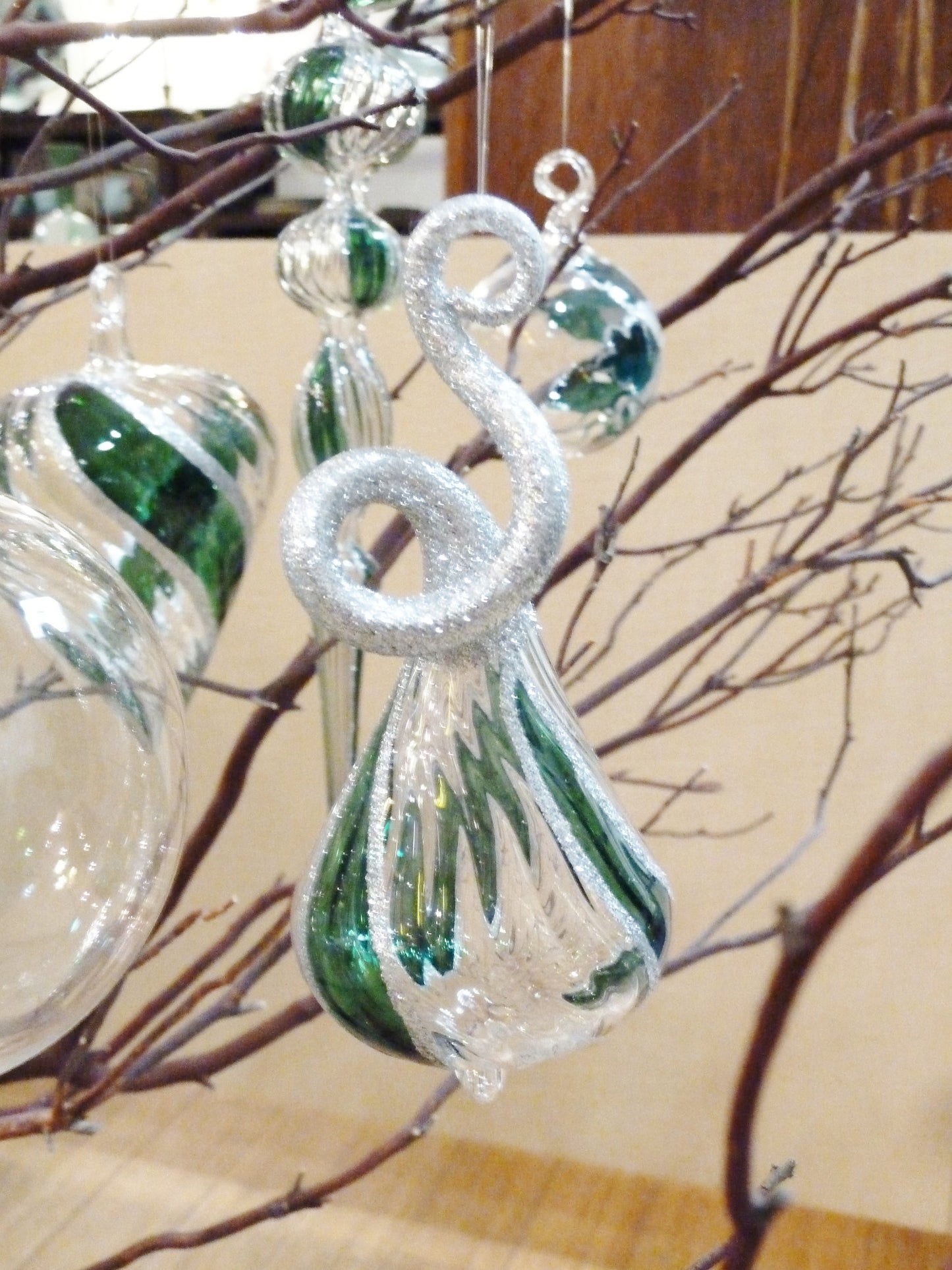 Pine Green Ball Ornament