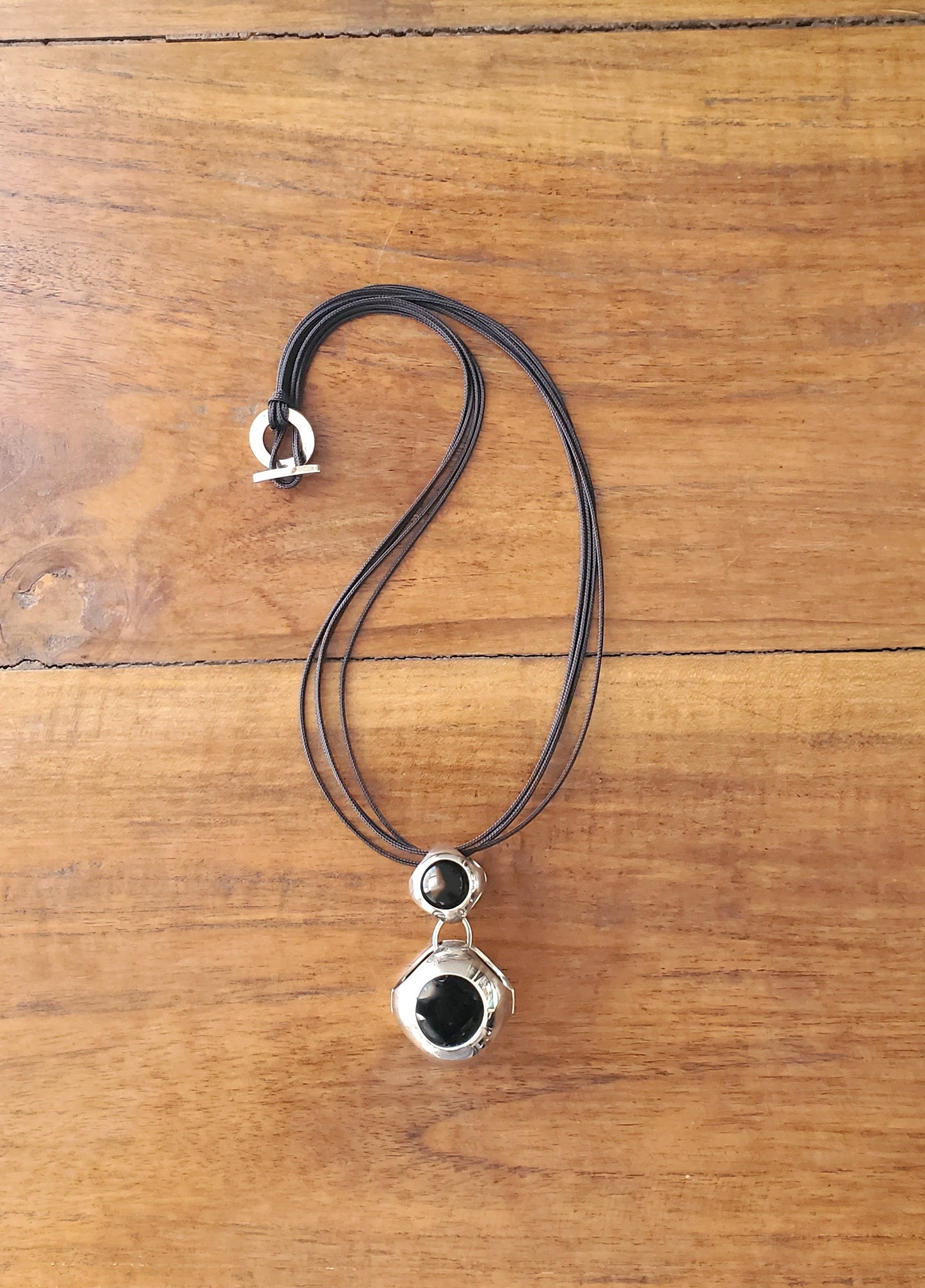 Globo Doppio Nero Pendant