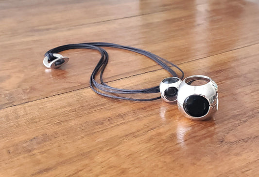 Globo Doppio Nero Pendant