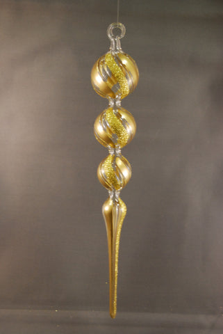 Gold Icicle Ornament