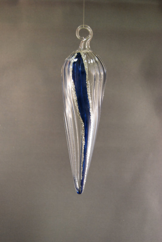 Indigo Blue Drop Ornament