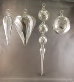 Arctic Silver Spire Glass Ornament