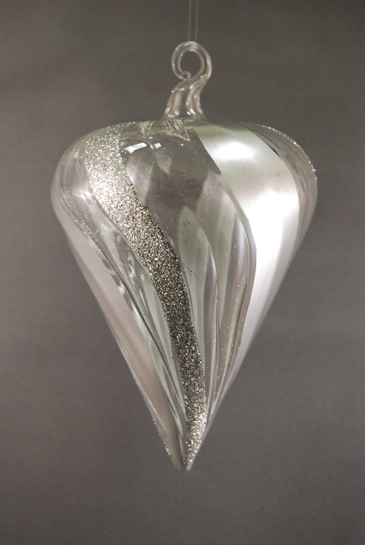 Arctic Silver Top Ornament