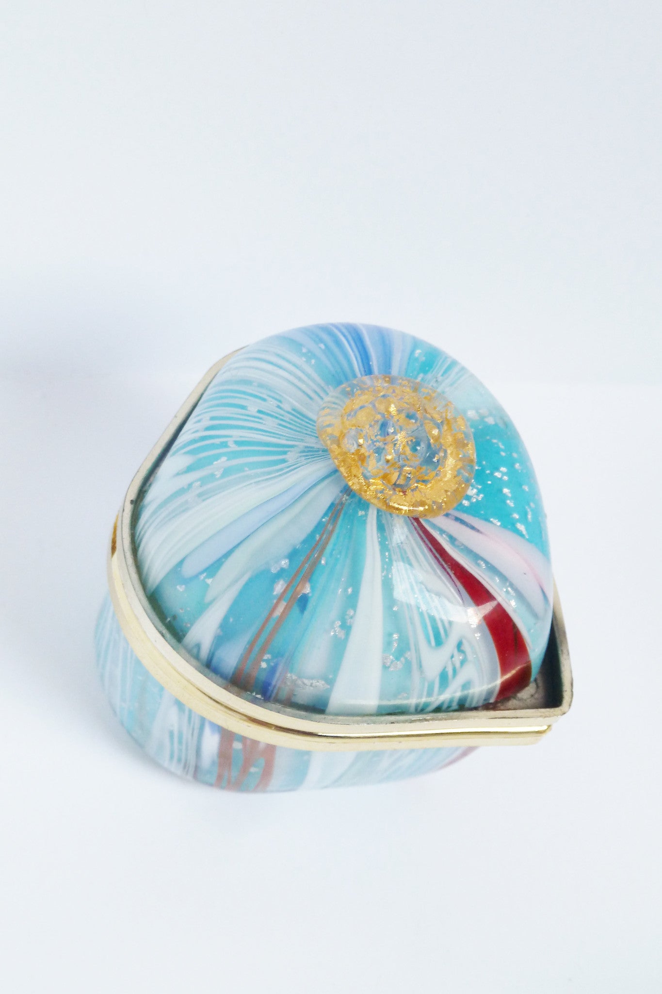 Hinged Heart Shaped Glass Box